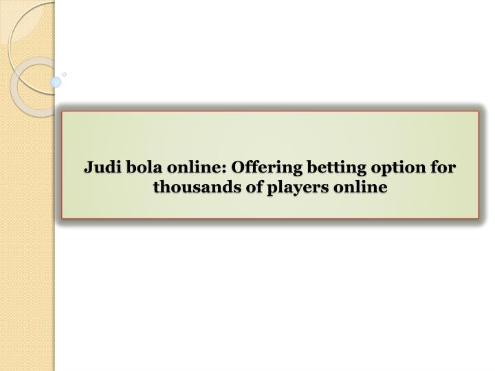 judi online bola